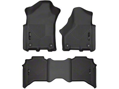 Husky Liners WeatherBeater Front and Second Seat Floor Liners; Black (19-23 RAM 2500 Crew Cab)