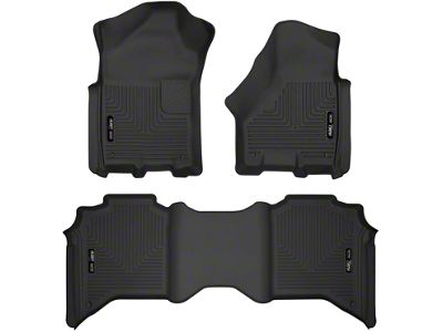 X-Act Contour Front and Second Seat Floor Liners; Black (19-23 RAM 2500 Crew Cab)