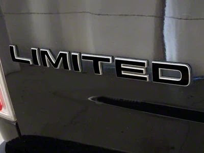 Limited Tailgate Letter Overlay Decals; Gloss Black (19-23 RAM 3500 Limited)