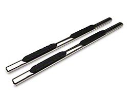 Barricade 4-Inch Oval Straight End Side Step Bars; Stainless Steel (03-09 RAM 2500 Quad Cab)
