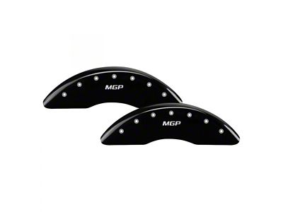 MGP Black Caliper Covers with MGP Logo; Front and Rear (2010 RAM 3500 SRW)
