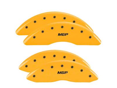MGP Yellow Caliper Covers with MGP Logo; Front and Rear (11-18 RAM 3500 SRW)