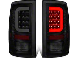 L-Bar LED tail Lights; Black Housing; Smoked Lens (10-18 RAM 3500 w/ Factory Halogen Tail Lights)