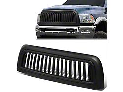 Vertical Fence Style Upper Replacement Grille; Matte Black (10-18 RAM 3500)