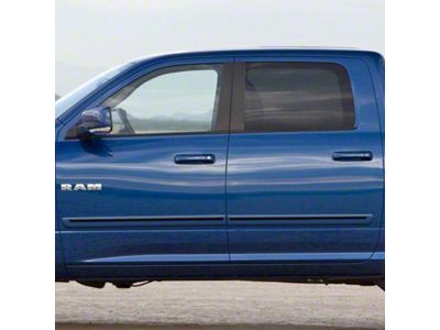 Painted Body Side Molding with Black Insert; Pitch Black (10-18 RAM 2500 Crew Cab, Mega Cab)