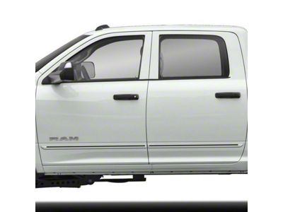 Painted Body Side Molding with Black Insert; Billet Metallic (19-23 RAM 2500 Crew Cab, Mega Cab)