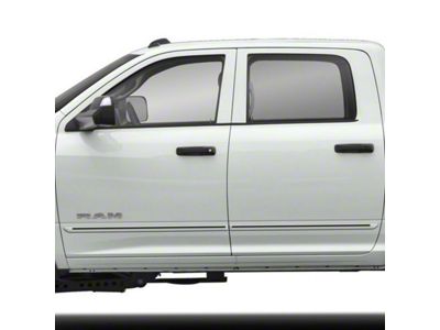 Painted Body Side Molding with Red Insert; Black (19-23 RAM 2500 Crew Cab, Mega Cab)