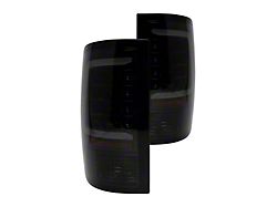 LED C-Bar Tail Lights; Black Housing; Smoked Lens (10-18 RAM 3500 w/ Factory Halogen Tail Lights)