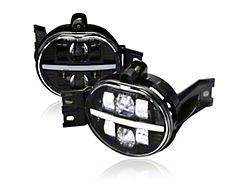 LED Projector Fog Lights; Black Housing; Clean Lens (03-09 RAM 3500)
