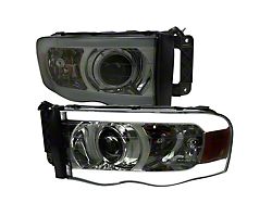 LED Tube Factory Style Headlights; Chrome Housing; Clear Lens (02-05 RAM 1500)