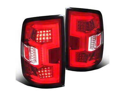 LED Sequential Tail Lights; Black Housing; Red Lens (19-23 RAM 3500 w/ Factory Halogen Tail Lights)