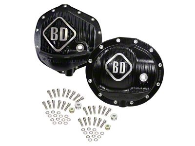 BD Power AA 12-9.25 Front and AA 14-11.5 Rear Differential Covers; Black (13-18 RAM 3500)