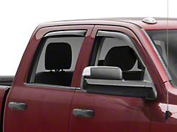 Weathertech Side Window Deflectors; Front and Rear; Dark Smoke (10-23 RAM 2500 Crew Cab, Mega Cab)