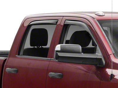 Weathertech Side Window Deflectors; Front and Rear; Dark Smoke (10-23 RAM 2500 Crew Cab, Mega Cab)