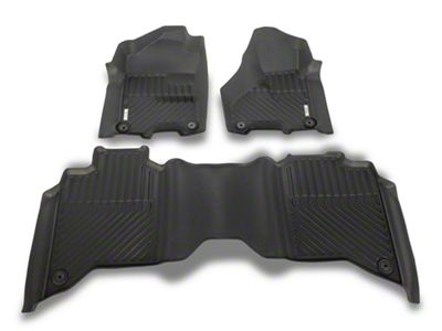 Proven Ground TruShield Series Precision Molded Front and Rear Floor Liners; Black (19-23 RAM 2500 Crew Cab w/ Front Bucket Seats)