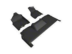 3D MAXpider KAGU Series All-Weather Custom Fit Front and Rear Floor Liners; Black (19-23 RAM 2500 Mega Cab)