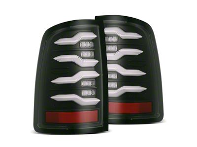AlphaRex LUXX-Series LED Tail Lights; Black Housing; Smoked Lens (10-18 RAM 3500 w/ Factory Halogen Tail Lights)