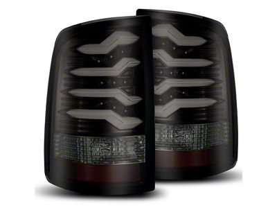 PRO-Series LED Tail Lights; Jet Black Housing; Smoked Lens (19-23 RAM 3500 w/ Factory Halogen Tail Lights)