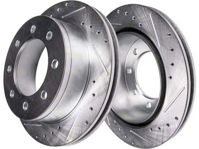 Drilled and Slotted 8-Lug Rotors; Front Pair (09-18 RAM 2500)