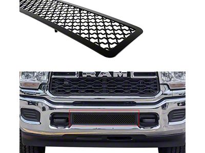 Wire Mesh Lower Bumper Grille Overlay; Black (19-23 RAM 3500 w/o Front Parking Sensors)