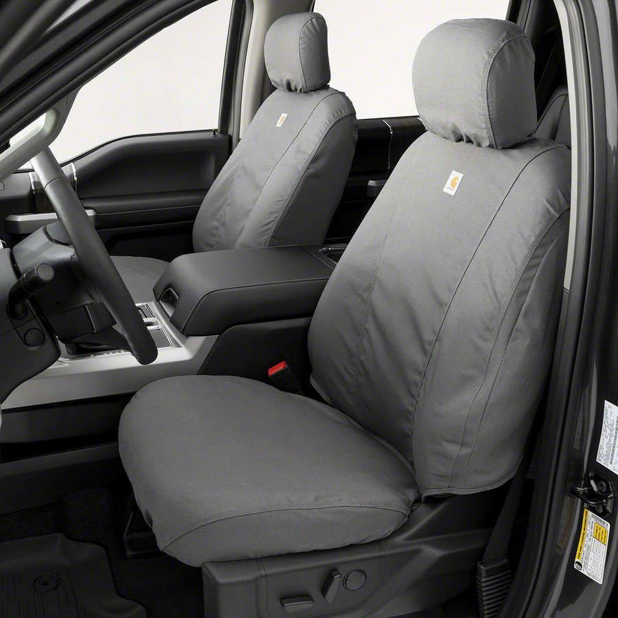 Covercraft RAM 3500 SeatSaver Custom Front Seat Covers; Carhartt Gravel