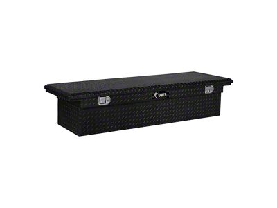 UWS 72-Inch Aluminum Low Profile Crossover Tool Box; Gloss Black (02-23 RAM 1500 w/o RAM Box)