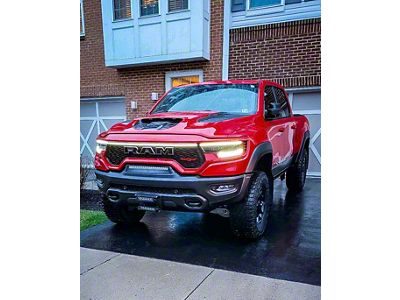 Sick Diesel LED Grille Lights; Black Frame (19-23 RAM 3500 Laramie)