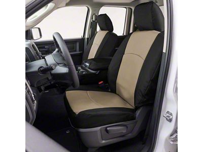 Covercraft Precision Fit Seat Covers Endura Custom Second Row Seat Cover; Tan/Black (2003 RAM 2500 Quad Cab)