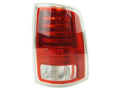 LED Tail Light; Chrome Housing; Red Clear Lens; Passenger Side (13-18 RAM 3500 w/ Factory LED Tai Lights)