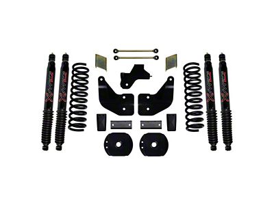 SkyJacker 4-Inch Suspension Lift with Rear Coil Spacers and Black MAX Shocks (19-23 4WD 6.7L RAM 2500 w/o Air Ride, Excluding Power Wagon)