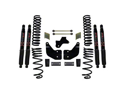 SkyJacker 4-Inch Suspension Lift with Rear Coil Springs and Black MAX Shocks (19-23 4WD 6.7L RAM 2500 w/o Air Ride, Excluding Power Wagon)