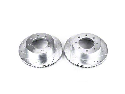 PowerStop Evolution Cross-Drilled and Slotted 8-Lug Rotors; Front Pair (03-08 RAM 2500)