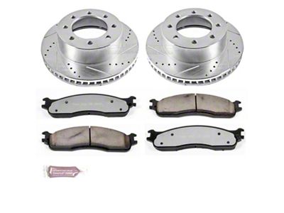 PowerStop Z36 Extreme Truck and Tow 8-Lug Brake Rotor and Pad Kit; Front (03-08 RAM 2500)
