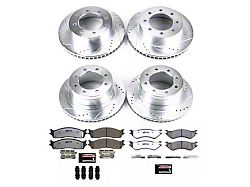PowerStop Z36 Extreme Truck and Tow 8-Lug Brake Rotor and Pad Kit; Front and Rear (03-08 RAM 3500)