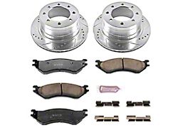 PowerStop Z36 Extreme Truck and Tow 8-Lug Brake Rotor and Pad Kit; Rear (03-08 RAM 3500)