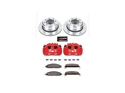 PowerStop Z36 Extreme Truck and Tow 8-Lug Brake Rotor, Pad and Caliper Kit; Rear (09-18 RAM 2500)