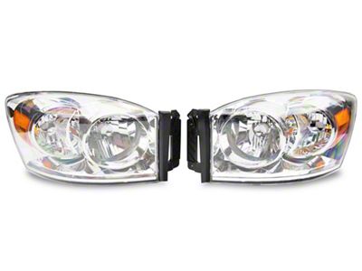 Raxiom Axial Series OEM Style Replacement Headlights; Chrome Housing; Clear Lens (06-09 RAM 2500)