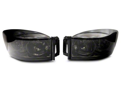 Raxiom Axial Series OEM Style Replacement Headlights; Chrome Housing; Smoked Lens (06-09 RAM 2500)