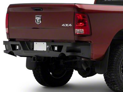 Barricade Extreme HD Rear Bumper with LED Spot Lights; Textured Black (10-23 RAM 2500)