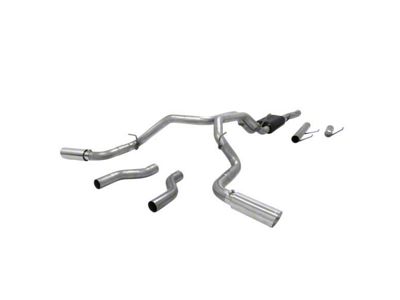 Flowmaster American Thunder Dual Exhaust System with Polished Tips; Side/Rear Exit (14-23 6.4L RAM 2500 Crew Cab w/o Air Ride)