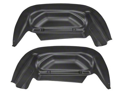 Rear Wheel Well Guards; Black (15-19 Silverado 3500 HD SRW)