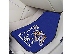 Carpet Front Floor Mats with University of Memphis Logo; Blue (Universal; Some Adaptation May Be Required)