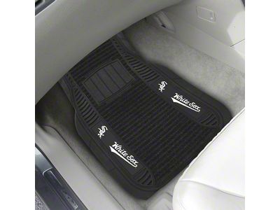 Molded Front Floor Mats with Chicago White Sox Logo (Universal; Some Adaptation May Be Required)