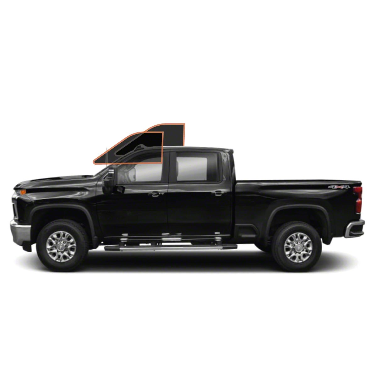 MotoShield Pro Silverado 2500 Front Driver/Passenger Window Tint; 35% ...