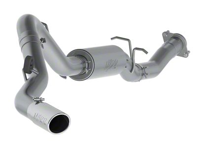 MBRP Armor Lite Single Exhaust System with Polished Tip; Side Exit (07-10 6.0L Silverado 2500 HD)