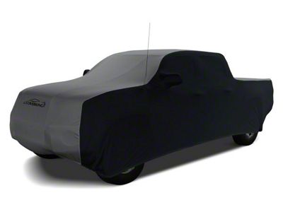 Coverking Satin Stretch Indoor Car Cover; Black/Metallic Gray (15-19 Silverado 2500 HD Crew Cab)