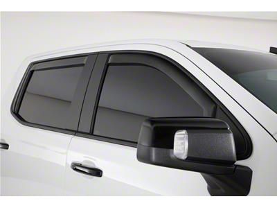 Ventgard Snap Window Deflectors; Smoked; Carbon Fiber Look (20-23 Silverado 3500 HD Crew Cab)
