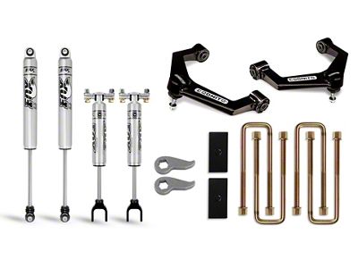Cognito Motorsports 3-Inch Performance Uniball Leveling Lift Kit with FOX PS IFP Shocks and Rear Blocks (20-23 Silverado 3500 HD)