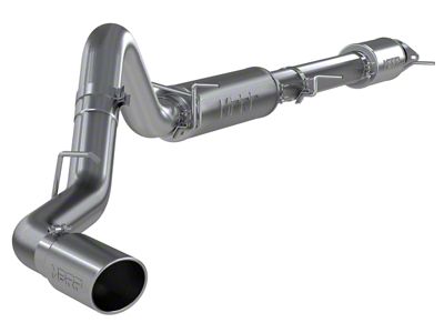 MBRP Armor Lite Single Exhaust System with Polished Tip; Side Exit (20-23 6.6L Gas Silverado 2500 HD)