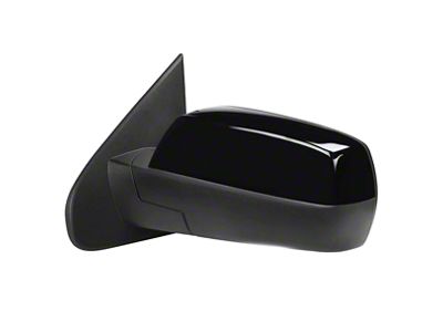 OE Style Side Mirror with LED Puddle Light; Glossy Black; Driver Side (14-18 Silverado 1500)